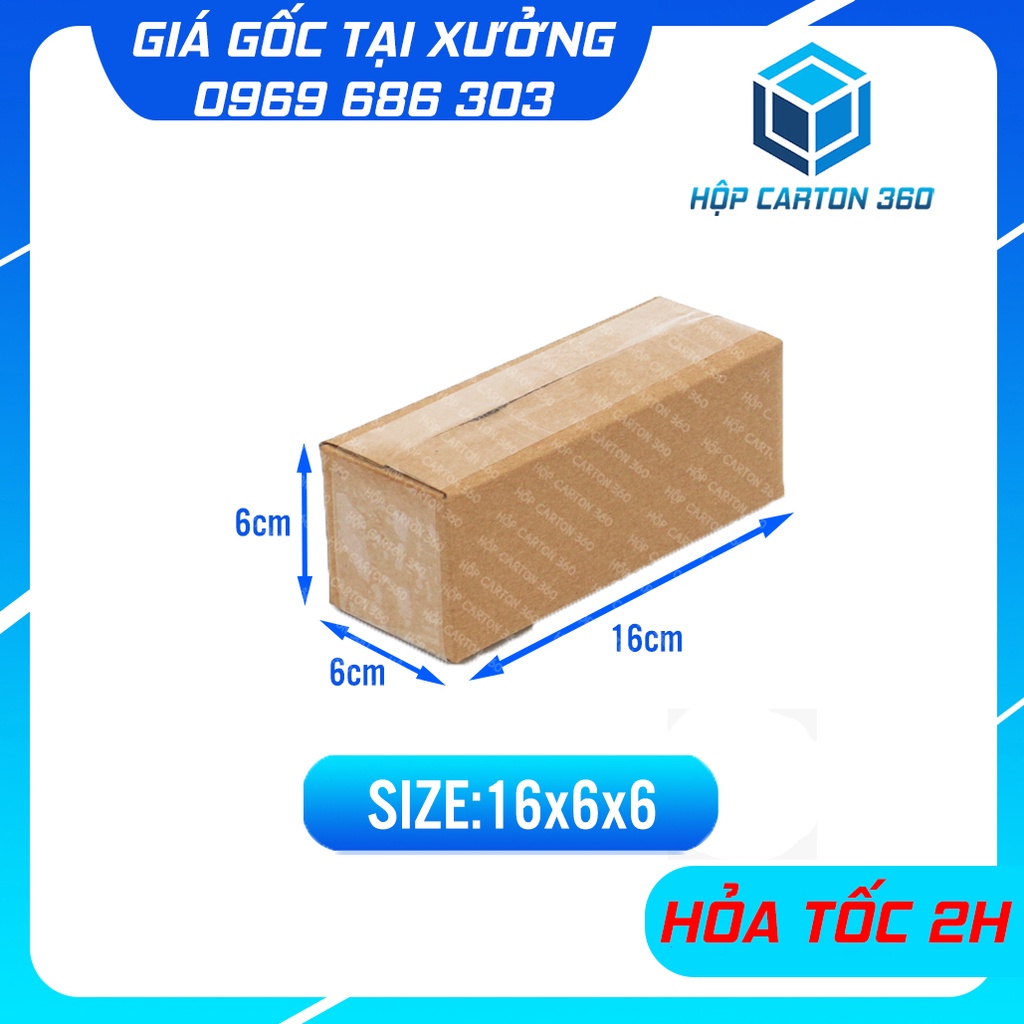 16x6x6 Hộp carton đóng hàng