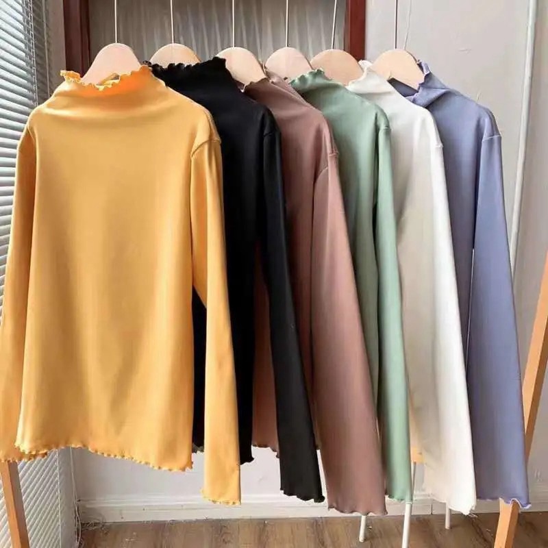 Áo Cổ Lọ Dáng Rộng Thời Trang Dễ Phối Đồ Cho Nữ