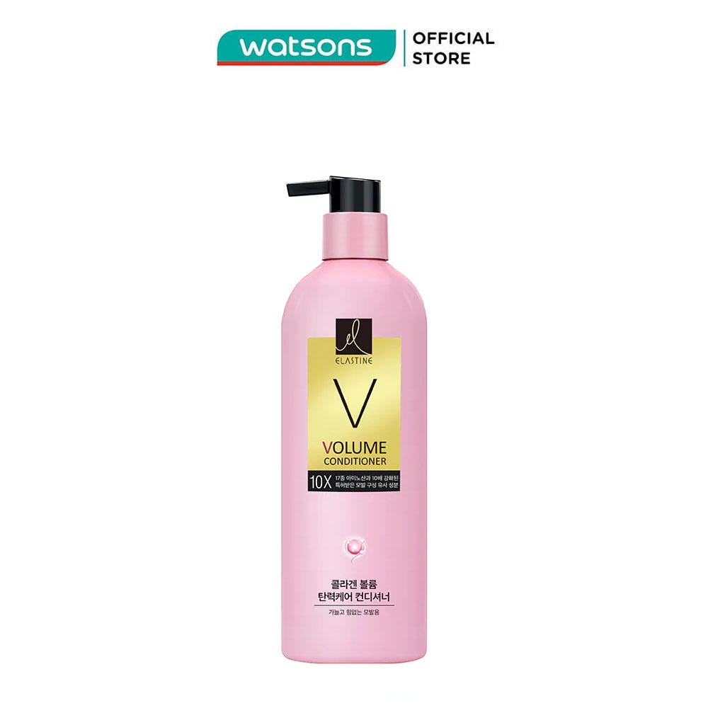 Dầu Xả Elastine Dành Cho Tóc Yếu Và Gãy Rụng Collagen Volume Care 10X Conditioner 680ml