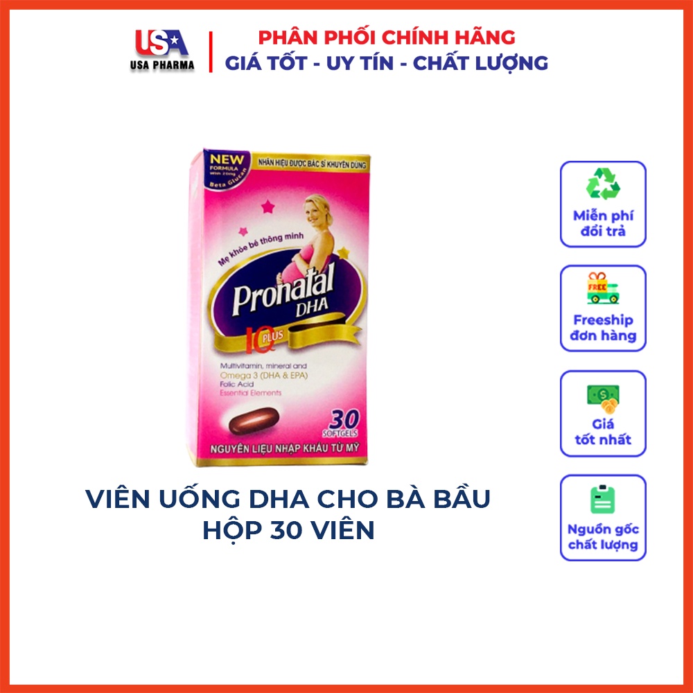 Viên bổ cho bà bầu PRONATAL DHA bổ xung dưỡng chất cho mẹ và bé - Hộp 30 viên