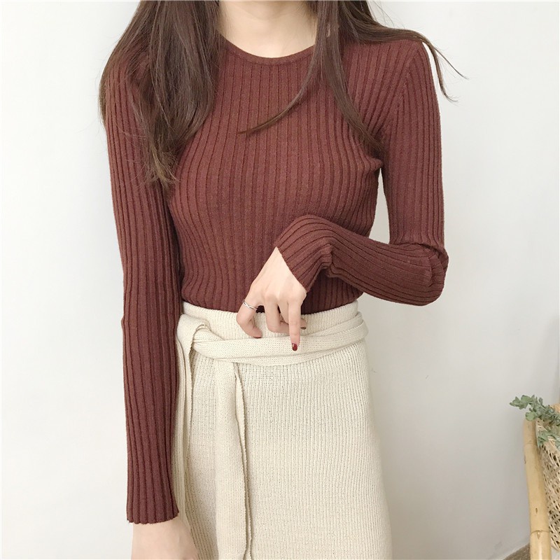 Áo len lông cừu cổ tròn mềm mại 1