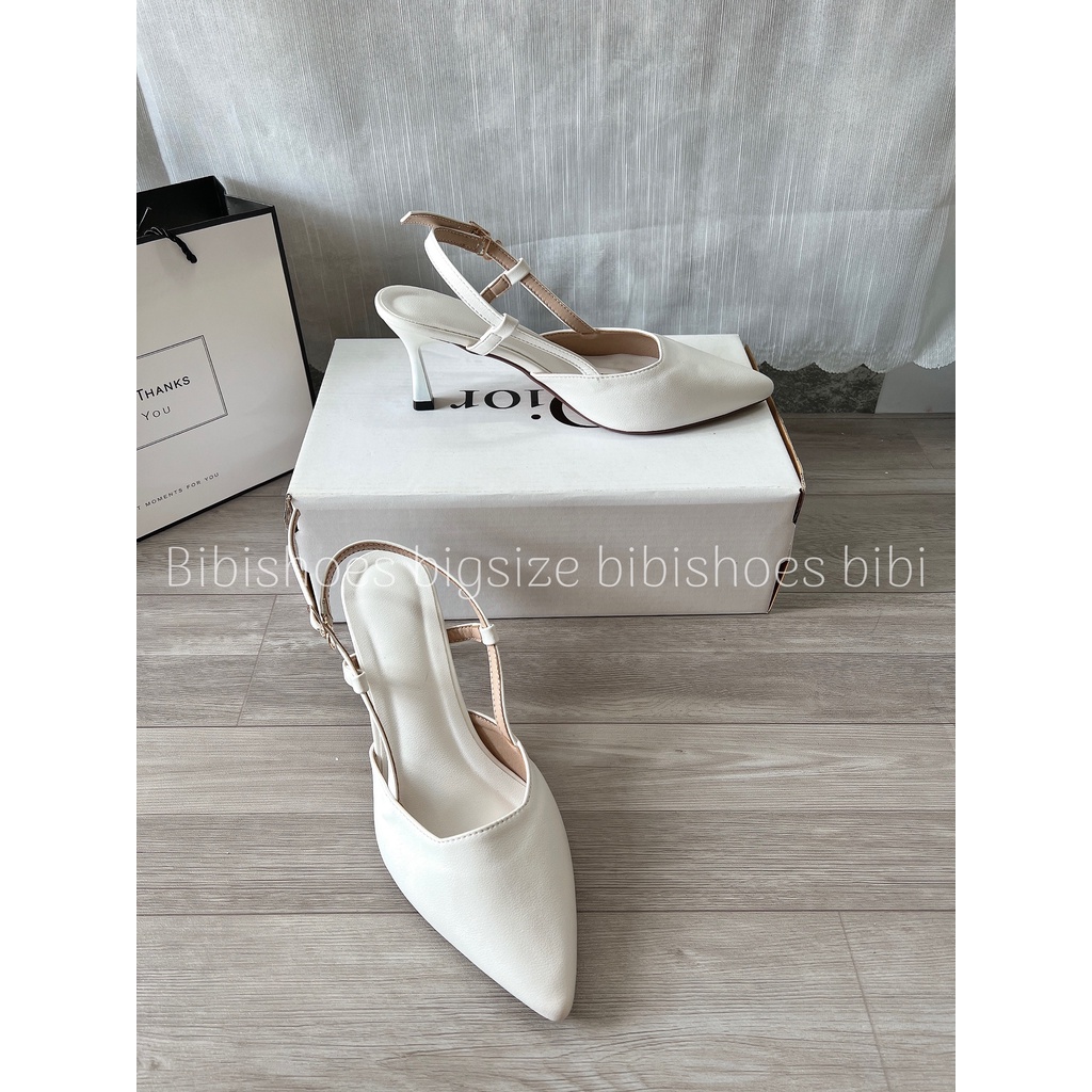 Giày cao gót mũi nhọn có hậu 7 cm bigsize 40-44