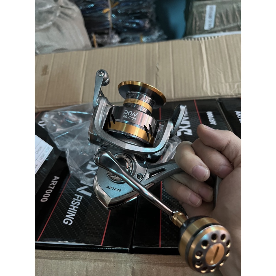 MÁY CÂU KIM LOẠI DAWA AR SIZE AR5000 - AR6000 - AR7000. MÁY CÂU AR. MÁY CÂU CÁ KIM LOẠI. ĐỒ CÂU HÙNG