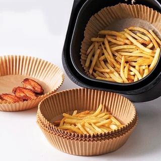 Giấy Lót Nồi Chiên Không Dầu Đa Năng - Set 50 Miếng Giấy Nến Vàng Lót Nồi Chiên Không Dầu Chống Dính Dầu Mỡ, Nướng Bánh