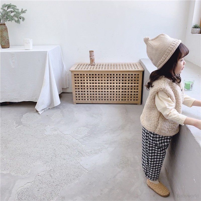 Áo Ghi Lê Lông Cừu Dày Màu Trơn Giữ Ấm Dành Cho Bé Trai Và Bé Gái