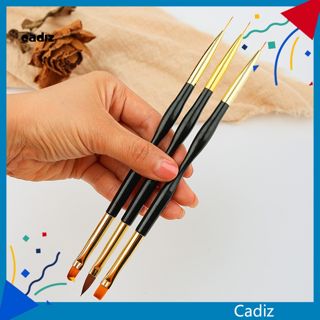 Set 3 Bút Vẽ Móng Hai Đầu Họa Tiết Chấm Bi Có Thể Tái Sử Dụng