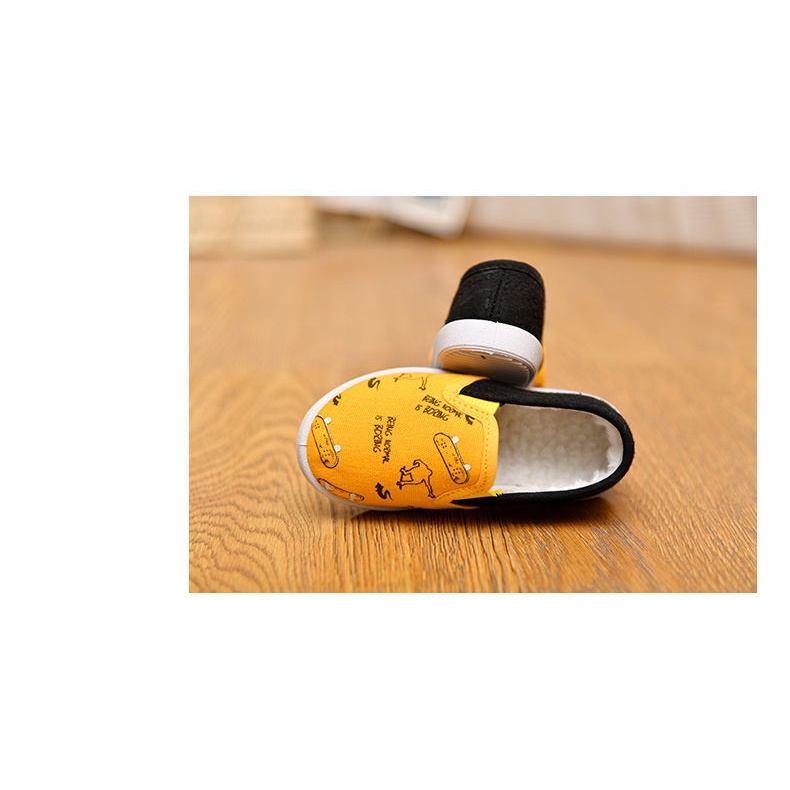 Giày Lười Vải Canvas Chống Trượt Thoáng Khí Cho Bé