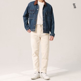 Áo khoác denim SSStutter phối cổ da bò JEANSSS JACKET