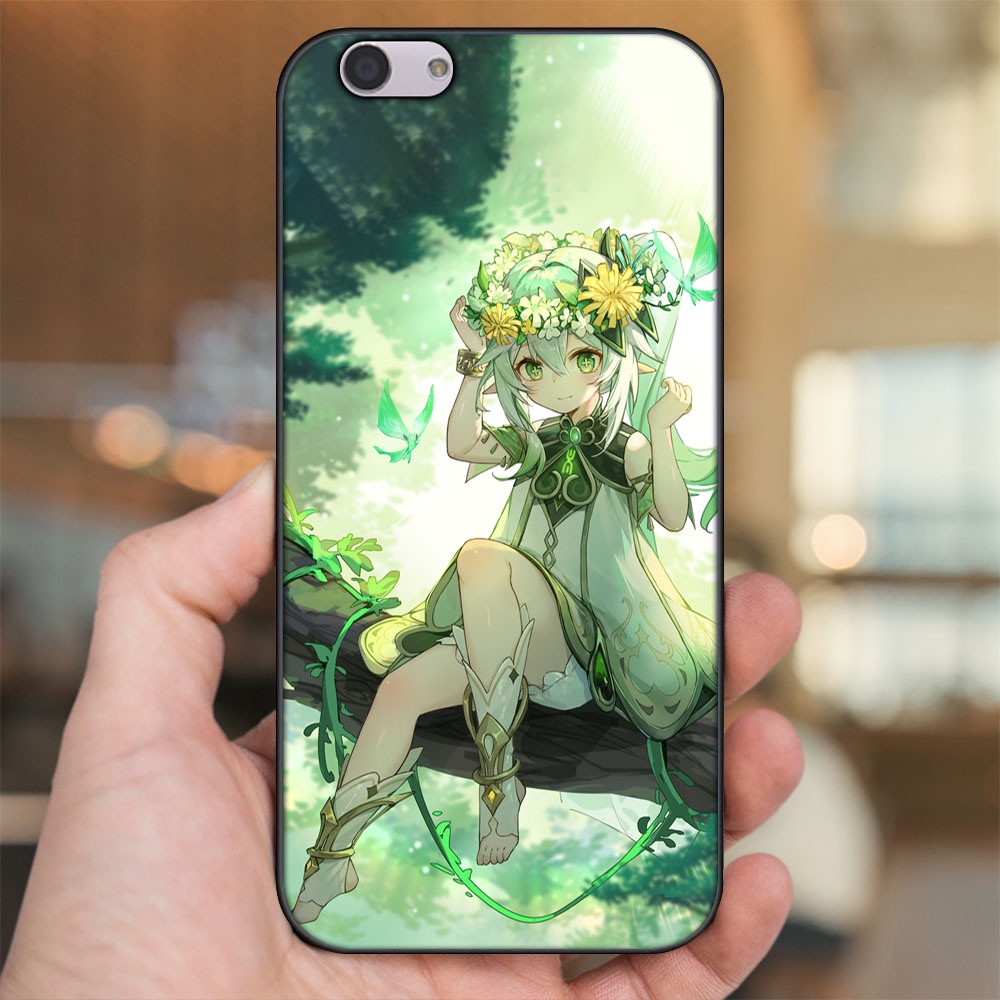 Ốp lưng Oppo F1s, F3, F3 Plus viền đen in hình Nahida Genshin Impact