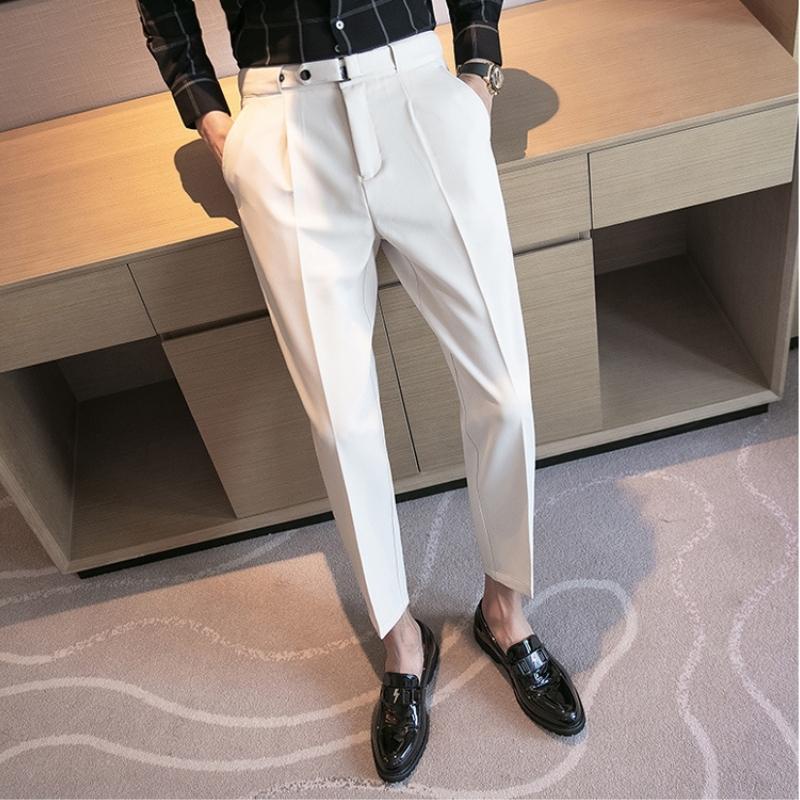 Quần Âu nam đai chỉnh eo dáng ôm hàn quốc , quần tây  nam  co giãn cao cấp  màu đen , trắng thời trang công sở | BigBuy360 - bigbuy360.vn