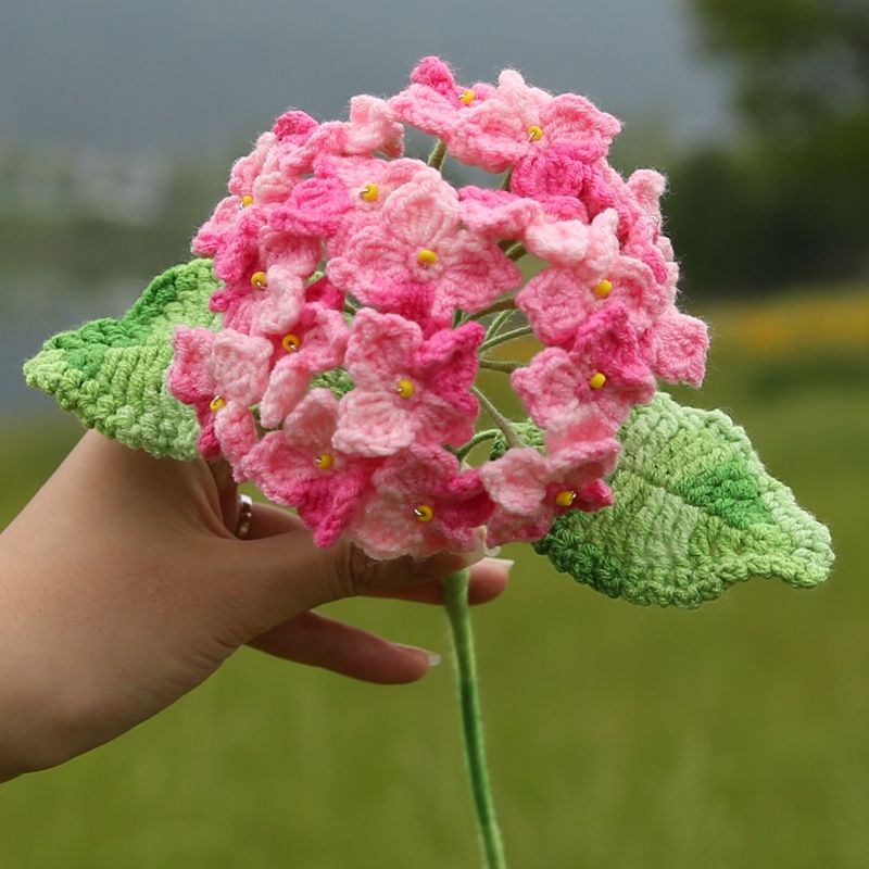 Bó Hoa Cẩm Tú Cầu Đan Len Thủ Công Làm Quà Tặng Bạn Trai Bạn Trai Bạn Gái diy