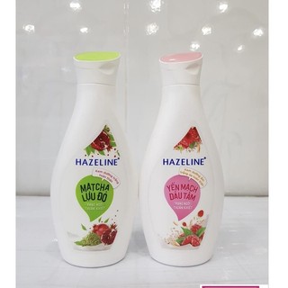 Sữa dưỡng thể Hazeline dưỡng trắng da Matcha - Lựu đỏ, dâu tằm yến mạch 230ml