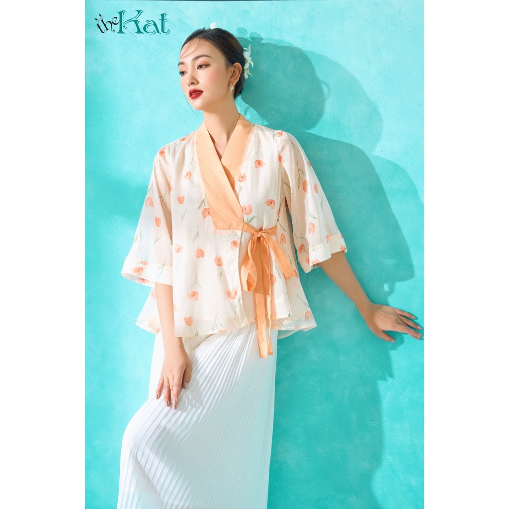 Áo Hanbok Hoa The Kat House, BST Tết 2023, vải tơ Hàn mịn mát, không nhăn, nhiều size