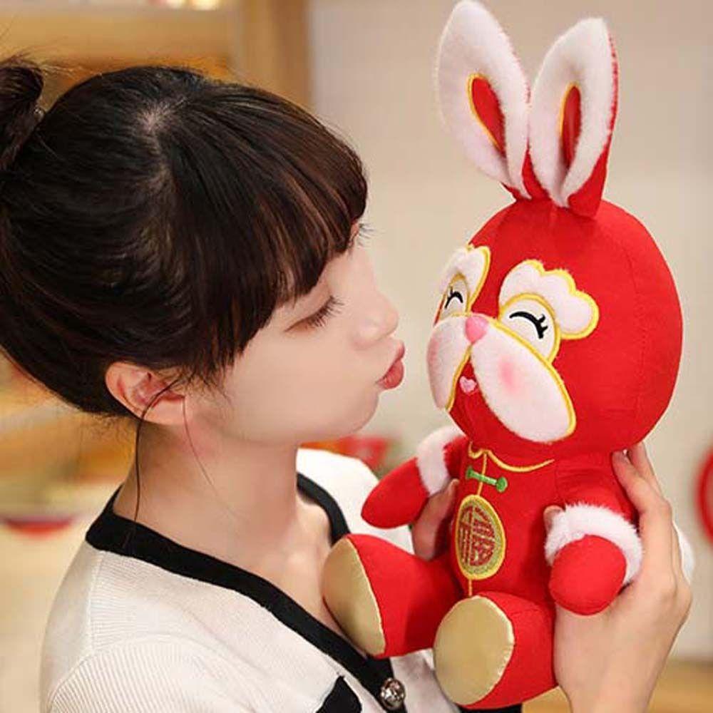 DARNELL Thỏ Nhồi Bông Cotton Phong Cách Trung Hoa Mừng Năm Mới