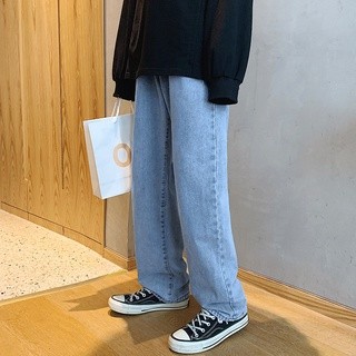 Quần jean Baggy xanh đen ống suông, rộng nam, nữ TR02 hottrend hàn quốc 2021- A02 - Z01 Town