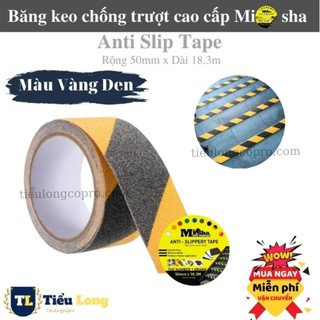 BĂNG KEO CHỐNG TRƯỢT NGÃ CẦU THANG MÀU SỌC VÀNG ĐEN 50mm x 18.3m