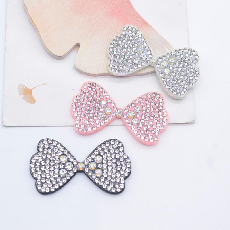 Bộ 10 Miếng Đệm Trang Trí Hình Nơ Đính Đá 45 * 25mm
