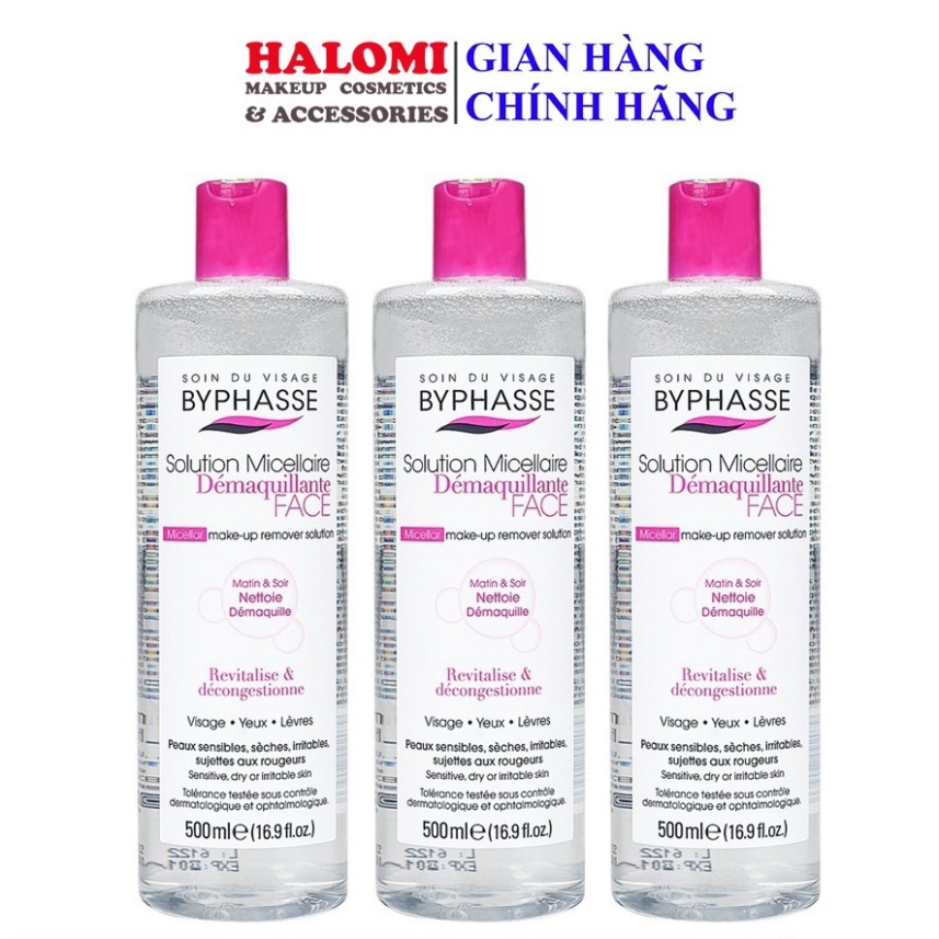 Nước Tẩy Trang BYPHASSE 500ml Micellar Water Làm Sạch Sâu Phù Hợp Với Mọi Loại TRANCI