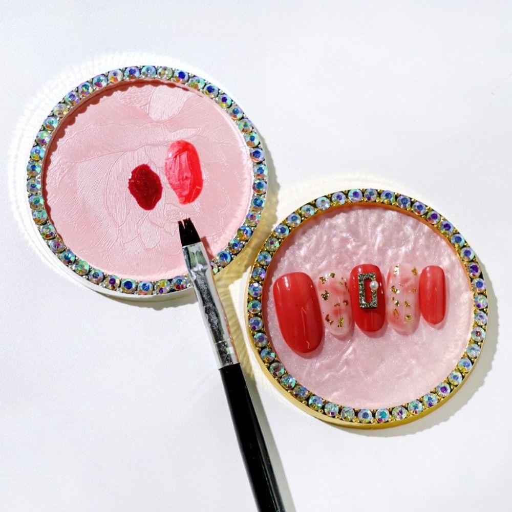 Bảng Pha Màu Sơn Móng Tay Bằng Nhựa Resin Kèm Giá Đỡ Tiện Dụng Cho Salon