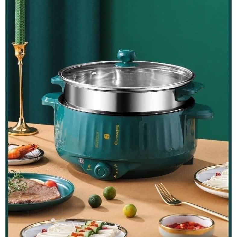 NỒI LẨU ĐA NĂNG 2 TẦNG, CA LẨU MINI, BẾP ĐIỆN THÔNG MINH [KÈM VỈ HẤP]