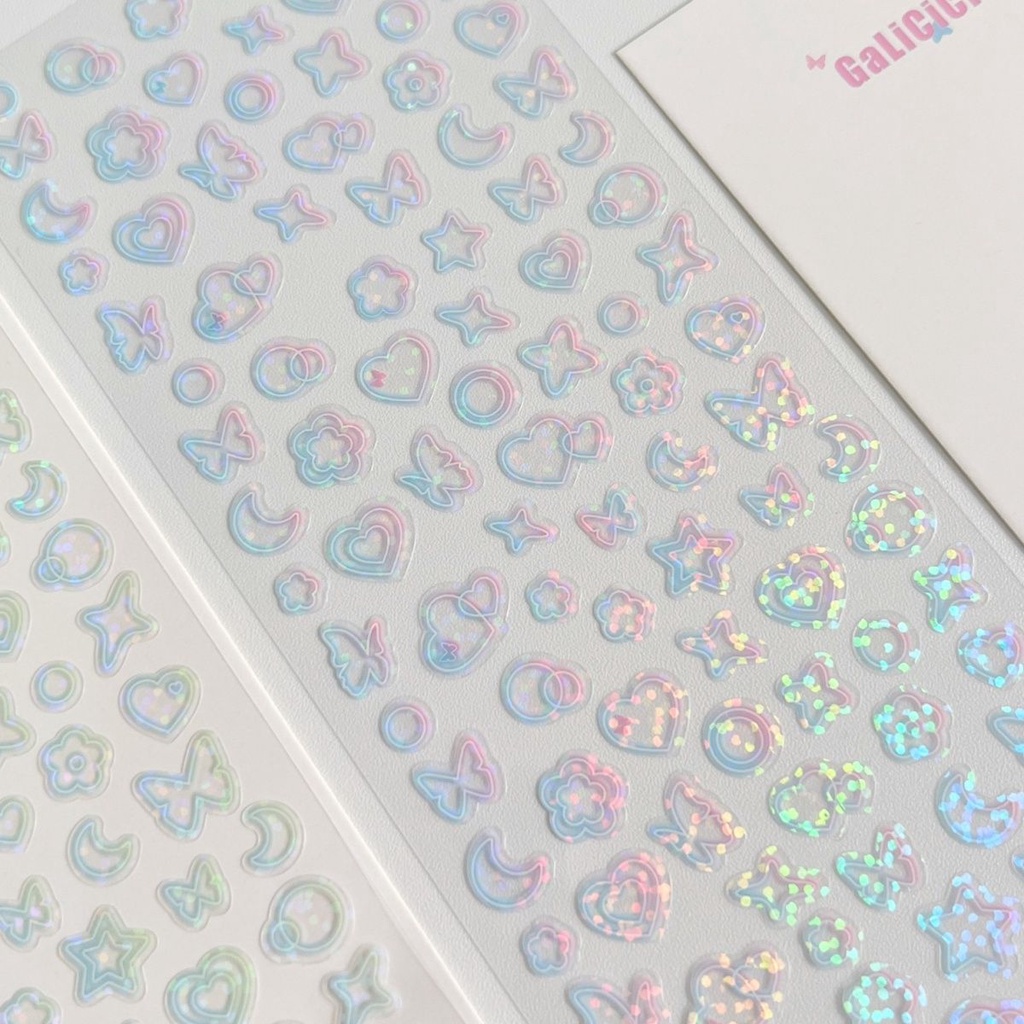 Galici Nhãn Dán Goo Trong Suốt Hình Bướm Bong Bóng Giấc Mơ Chính Hãng DIY
