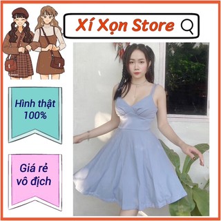 [HÌNH THẬT] Đầm 2 Dây Nhún Ngực Sexy Dự Tiệc, Dạo Phố