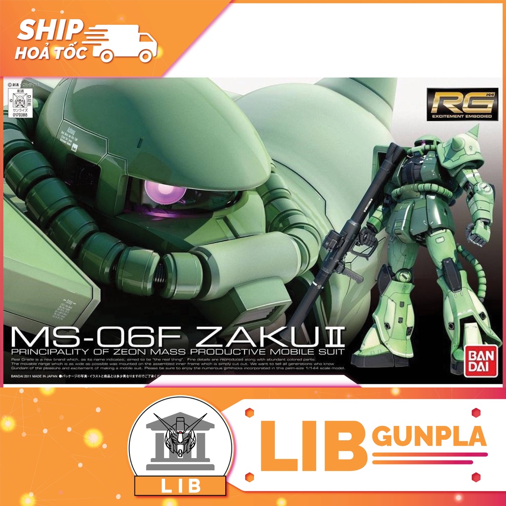 Mô hình lắp ráp Gundam RG MS-06F Zaku II