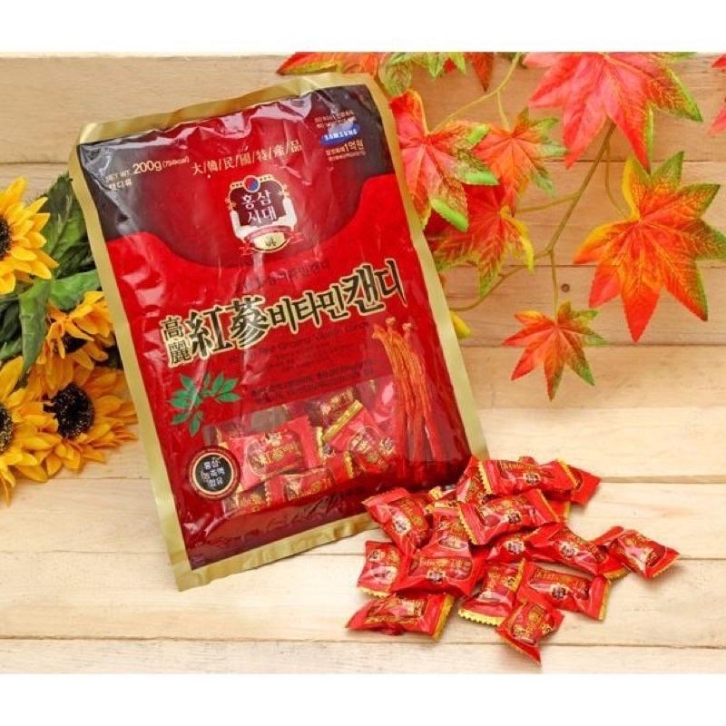 kẹo hồng sâm dẻo tinh chất hồng sâm Hàn Quốc - Giúp thư giãn, giảm căng thằng mệt mỏi - 200g.