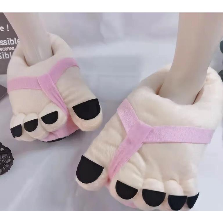 Dép bông đi trong nhà hình bàn chân lớn đáng yêu cho cặp đôi