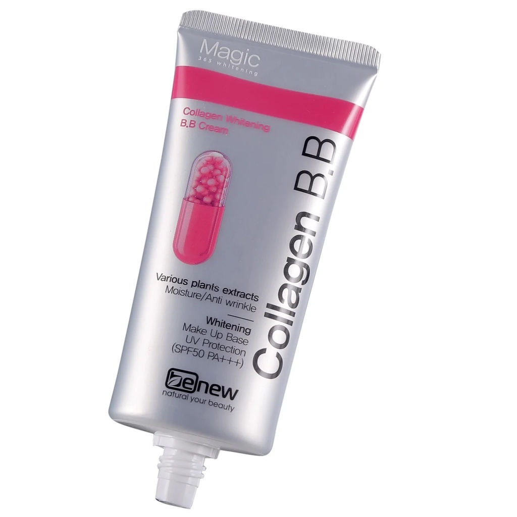 Kem nền trang điểm, dưỡng trắng da đa chức năng tinh chất collagen BB Cream Magic Benew Hàn quốc 30g/Tuýp