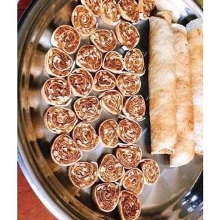 500g kẹo chuối khóm cuộn bánh tráng siêu ngon, giòn rụm.