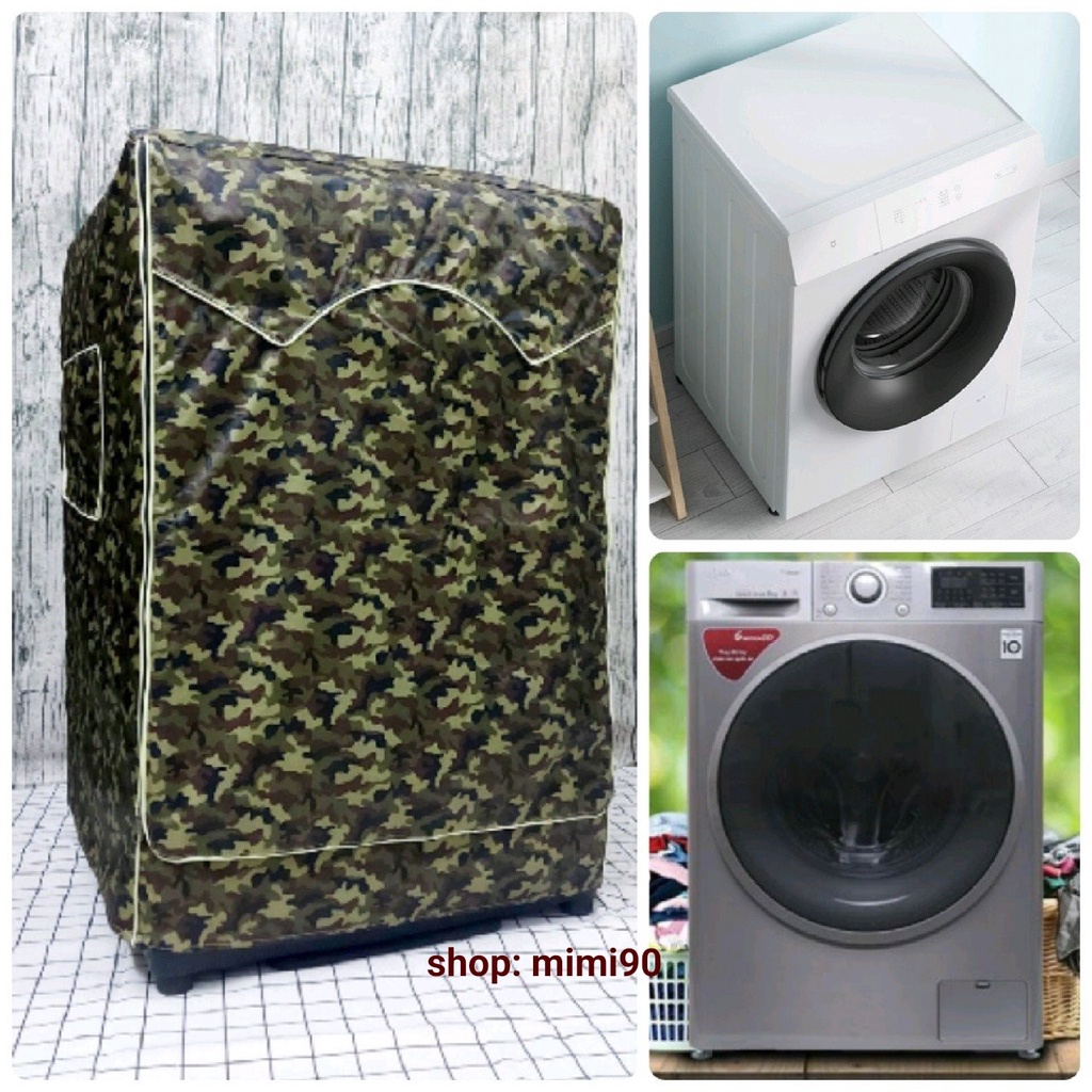(Dành cho Dòng Panasonic từ 9 - 10.5kg) Vỏ Bọc Máy Giặt Cửa Ngang Cửa Trước Chống Thấm Nước Chống Nắng Vải Dù Bền