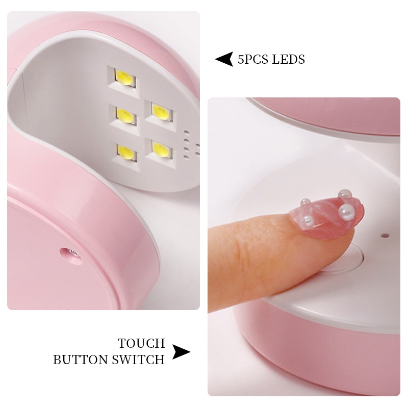 Đèn hong khô sơn móng UR SUGAR mini công suất 18W thiết kế hình quả trứng tiện dụng