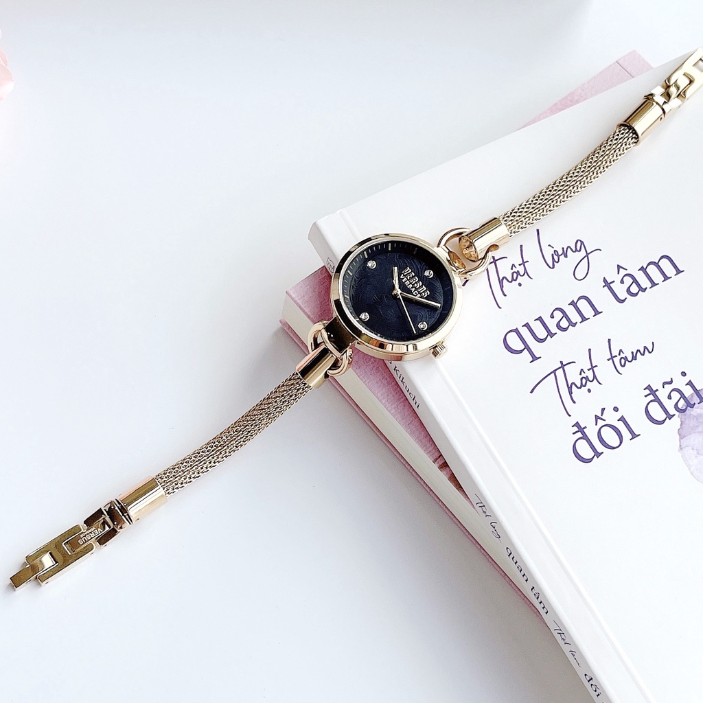 Đồng hồ nữ dây thép Versus By Versace Roslyn Black Dial