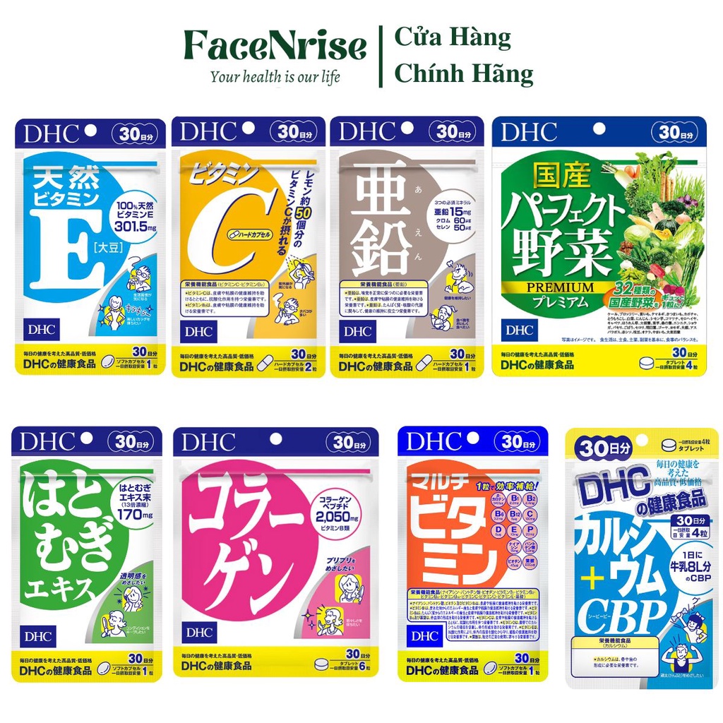 Viên Uống DHC Vitamin 30 ngày Nhật Bản Vitamin C,B,E,Biotin, Rau Củ, Kẽm, Trắng da, Thon đùi, Collagen, Cấp Nước HA | BigBuy360 - bigbuy360.vn