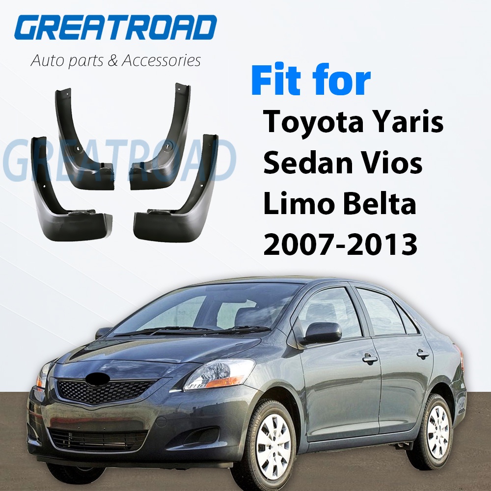 FENDER Tấm Chắn Bùn Chuyên Dụng Cho Xe Hơi Toyota Yaris Sedan Vios Limo Belta 2007-2013 2008 2009 2010 2011