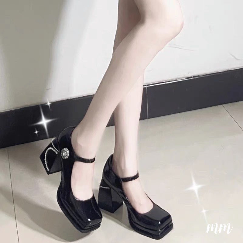 Guốc đá bản mới dáng đế to cực xinh fullbox