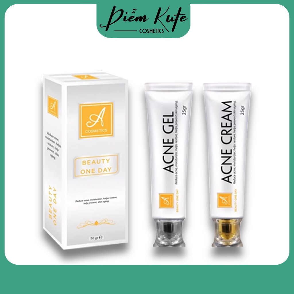 Kem Ngừa Mụn Siêu Tốc Độ Acosmetics, Gồm serum chấm mụn và Kem dưỡng ngừa thâm