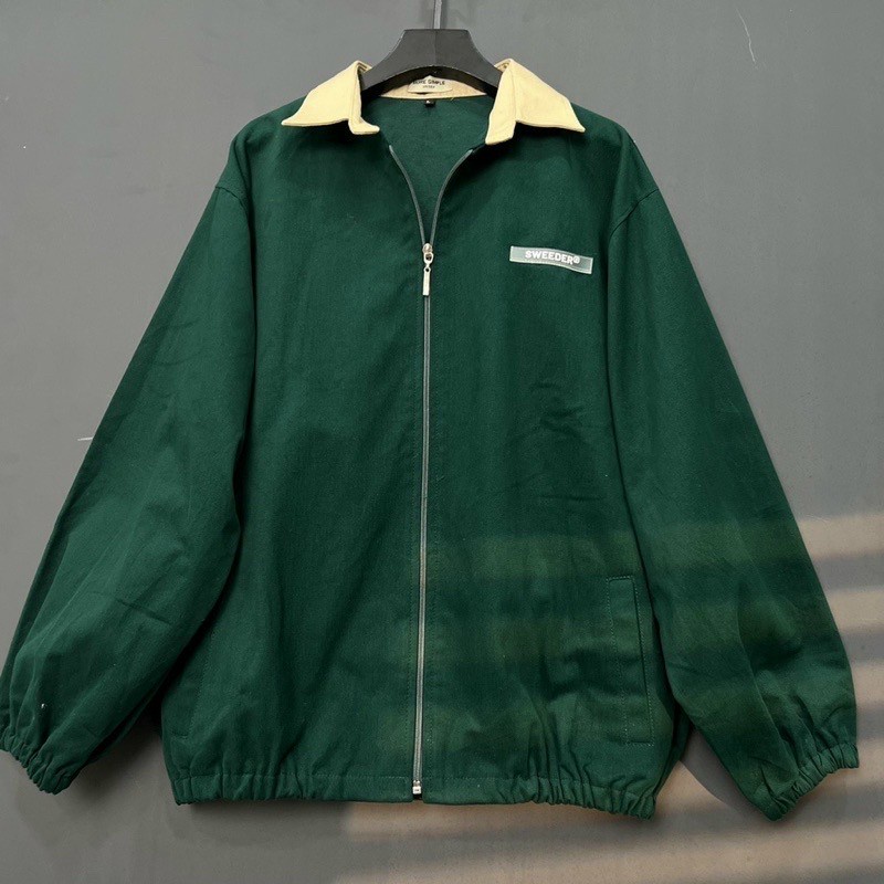 Áo Khoác Bomber ZIP YASU TAG SWEEDER Form Rộng Vải Khaki Dày Tay Dài Phong Cách Trẻ Trung Nam Nữ Unisex