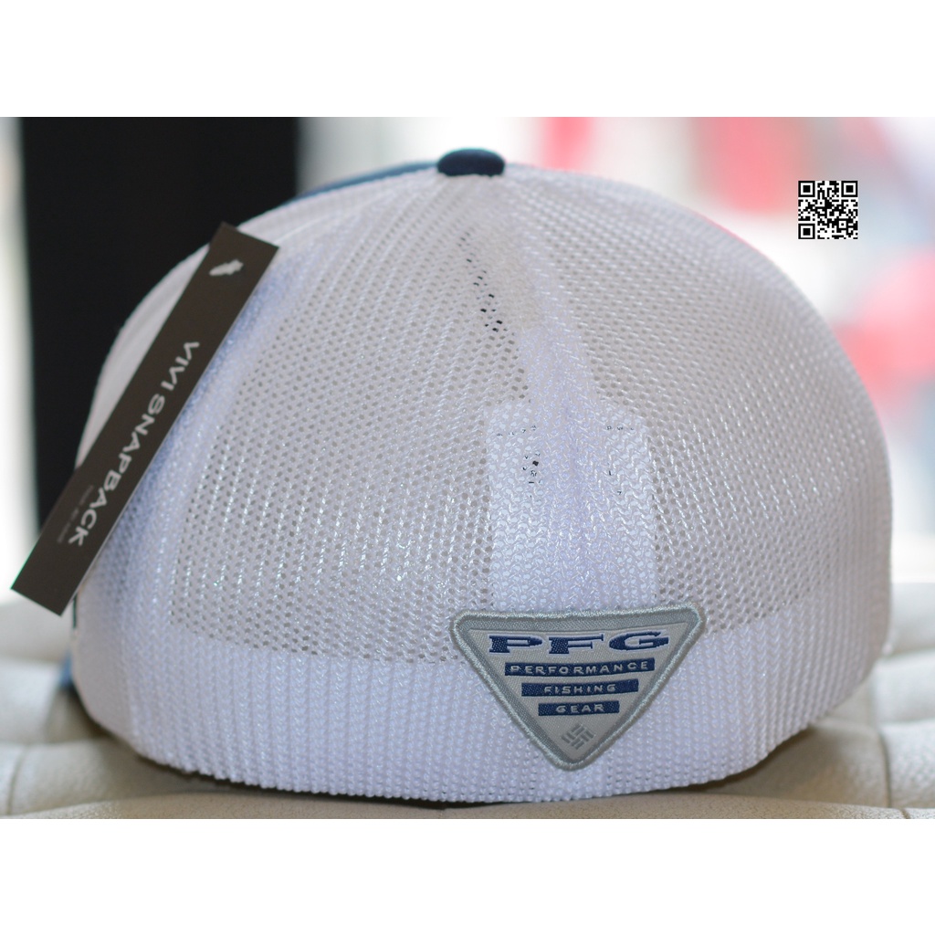 Nón lưỡi trai lưới thể thao navy xanh green neon thời trang,Mũ lưới bít đuôi Columbia logo con cá PFG cap