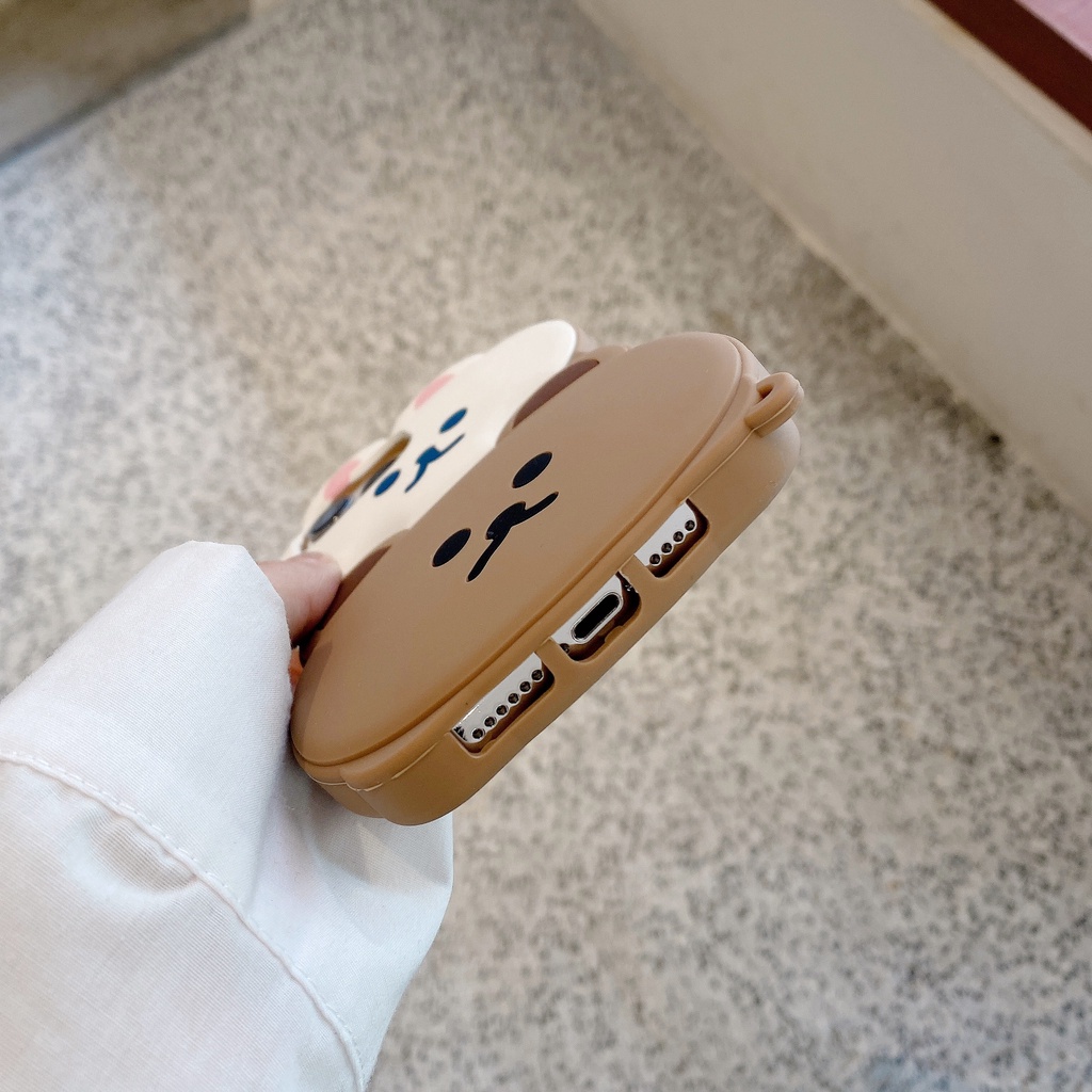 Ốp Điện Thoại Mềm Chống Rơi In Hình Gấu Nâu / Thỏ Hoạt Hình Cho iPhone 14 14PRO MAX 13 12PRO MAX 13pro MAX 11 XS MAX