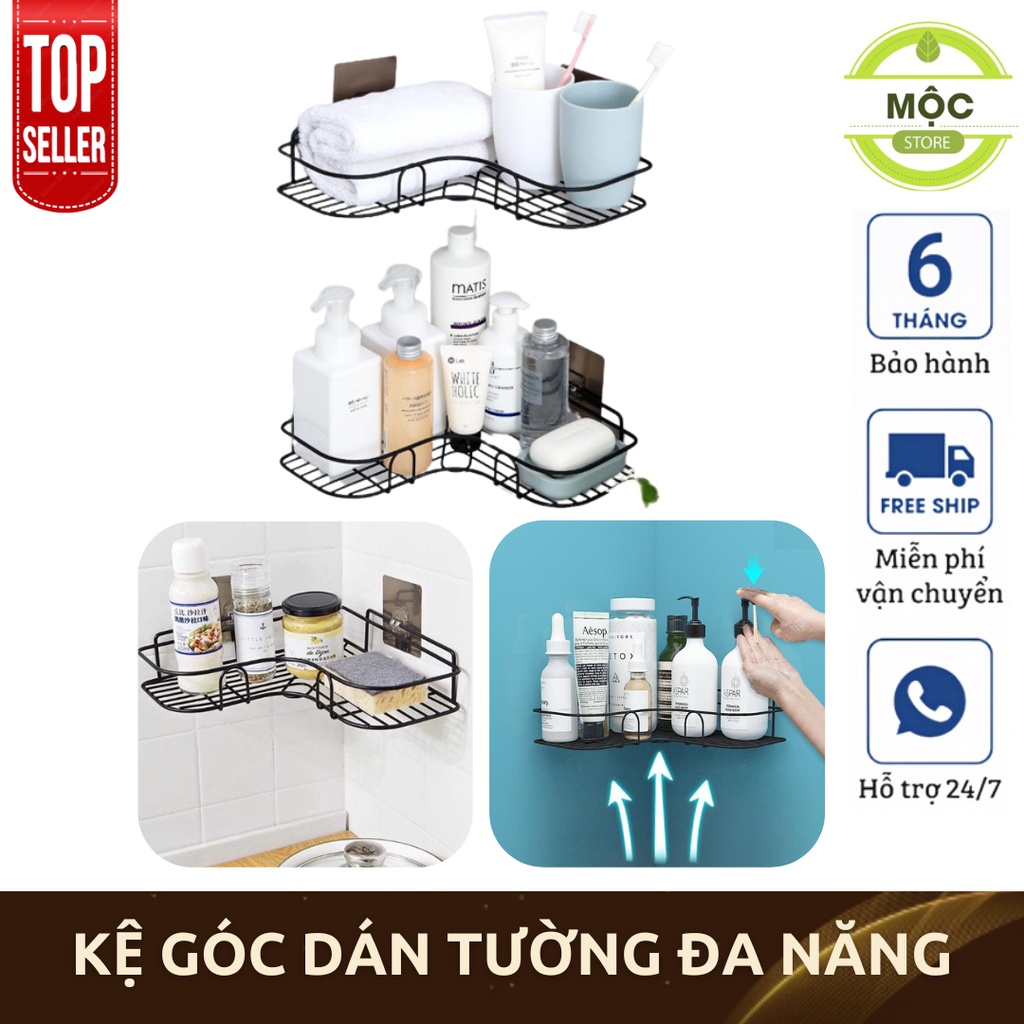 Kệ Góc Dán Tường Đa Năng Siêu Dính Trong Nhà Tắm, Nhà Bếp Tiện Lợi