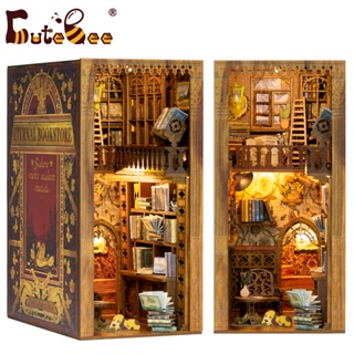 Mô hình ngôi nhà búp bê diy bằng gỗ eternal bookstore có đèn led ys05 - ảnh sản phẩm 1