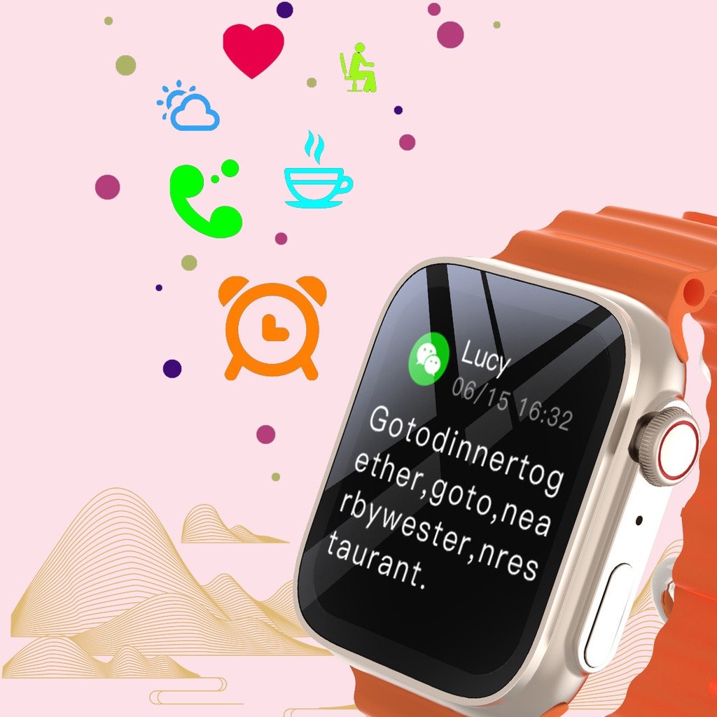 Đồng Hồ Thông Minh Tb47 Ultra 8 Bluetooth Màn Hình 1.93 Inch Theo Dõi Sức Khỏe