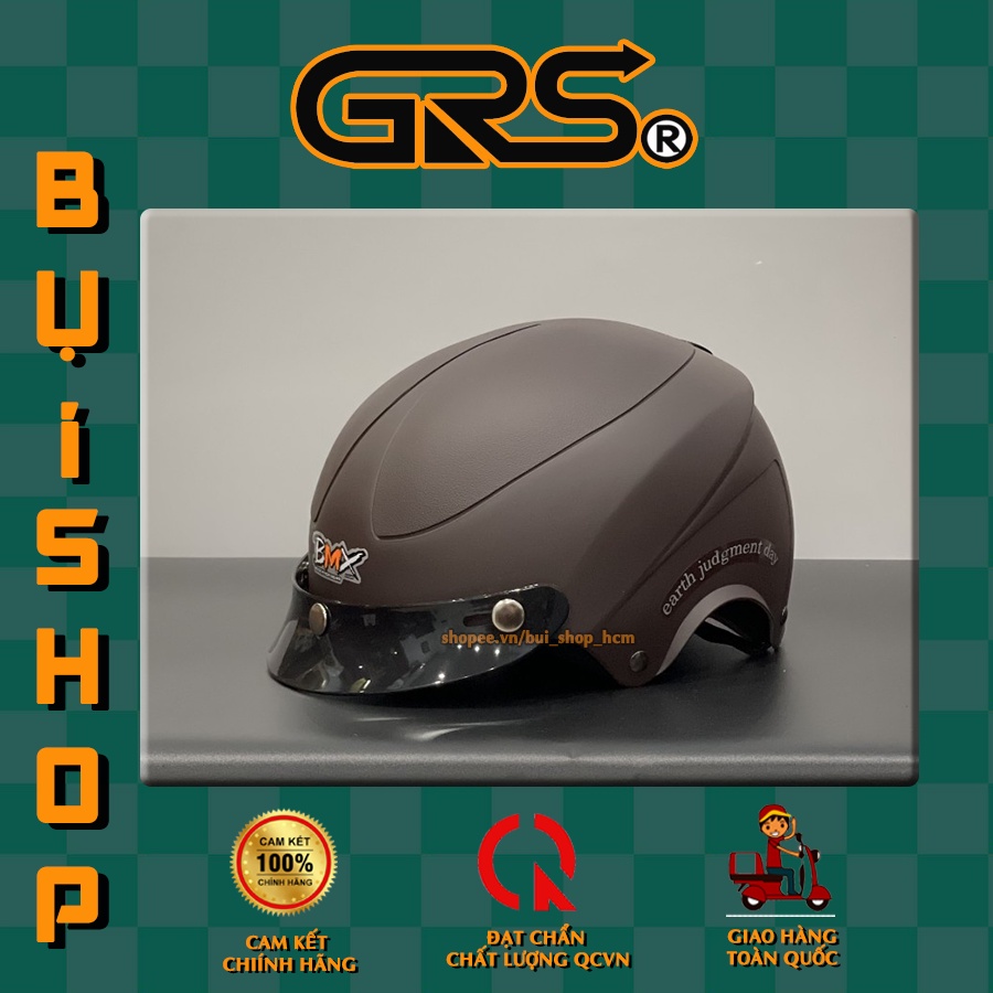 THANH LÝ Mũ bảo hiểm nửa đầu GRS 101 E - Nón sơn tĩnh điện acer siêu bền màu 1/2 sử dụng 100% công nghệ Đài Loan