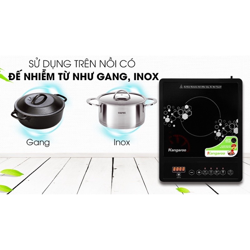 Bếp từ đơn Kangaroo KG15IC1 - Công suất 1800 W tặng kèm nồi lẩu hàng chính hãng