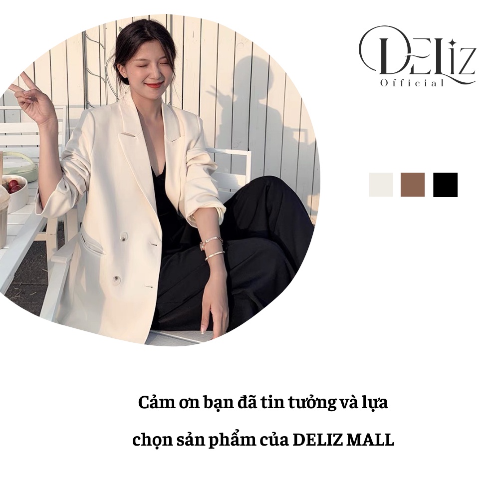 Áo khoác blazer công sở DELIZ, áo vest nữ 2 lớp Hàn Quốc | BigBuy360 - bigbuy360.vn