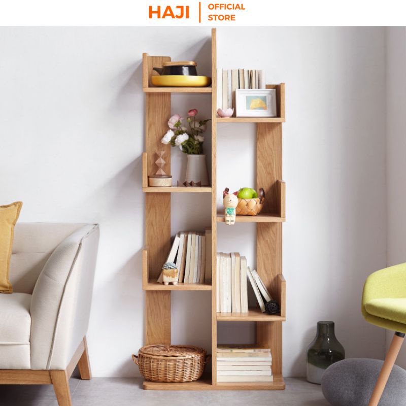 Kệ sách gỗ HAJI hình cây tháo lắp linh hoạt GAA09