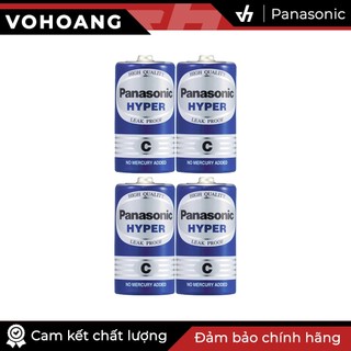 Bộ 4 pin C - Panasonic R14UT - Pin bếp gas, đài cát-sét