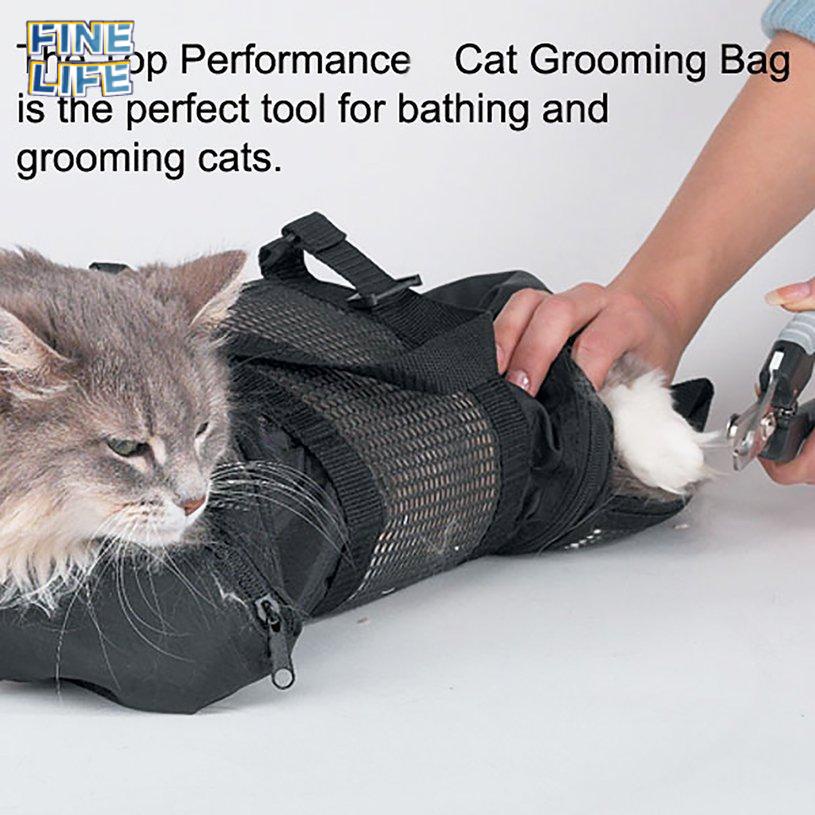 Cat Restraint Bags Nail Trim Grooming Bathing Muzzle Examining Pet Supply